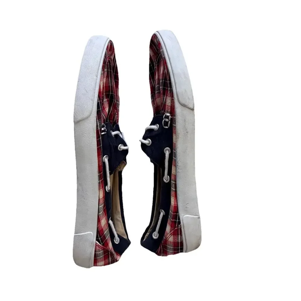 Polo Ralph Lauren Red White Blue Boat Shoes Mens 13 D Preppy 4th July Coastal